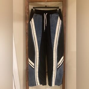 Women Black and Blue Pants